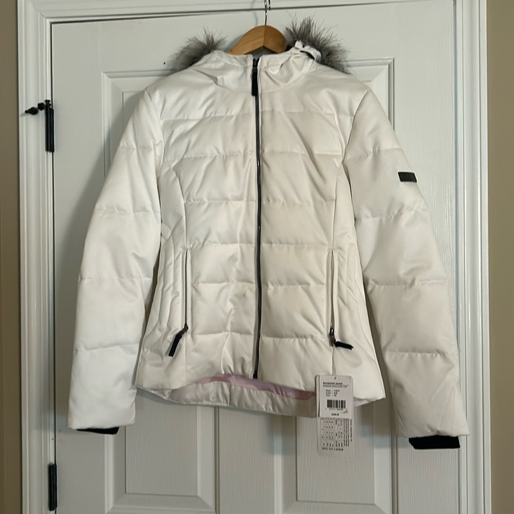 White and pink Obermeyer Bombshell Jacket 10